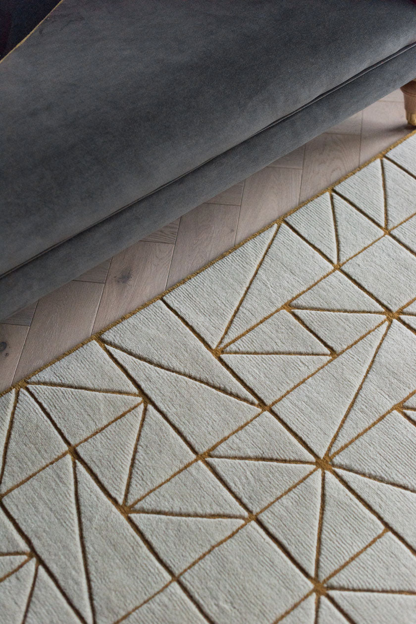 Geometric Linear Rug by Scottish textile designer Niki Jones