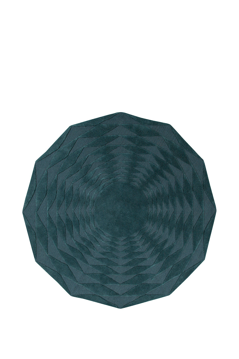 Hand Carved Polygon Rug by Scottish textile designer Niki Jones
