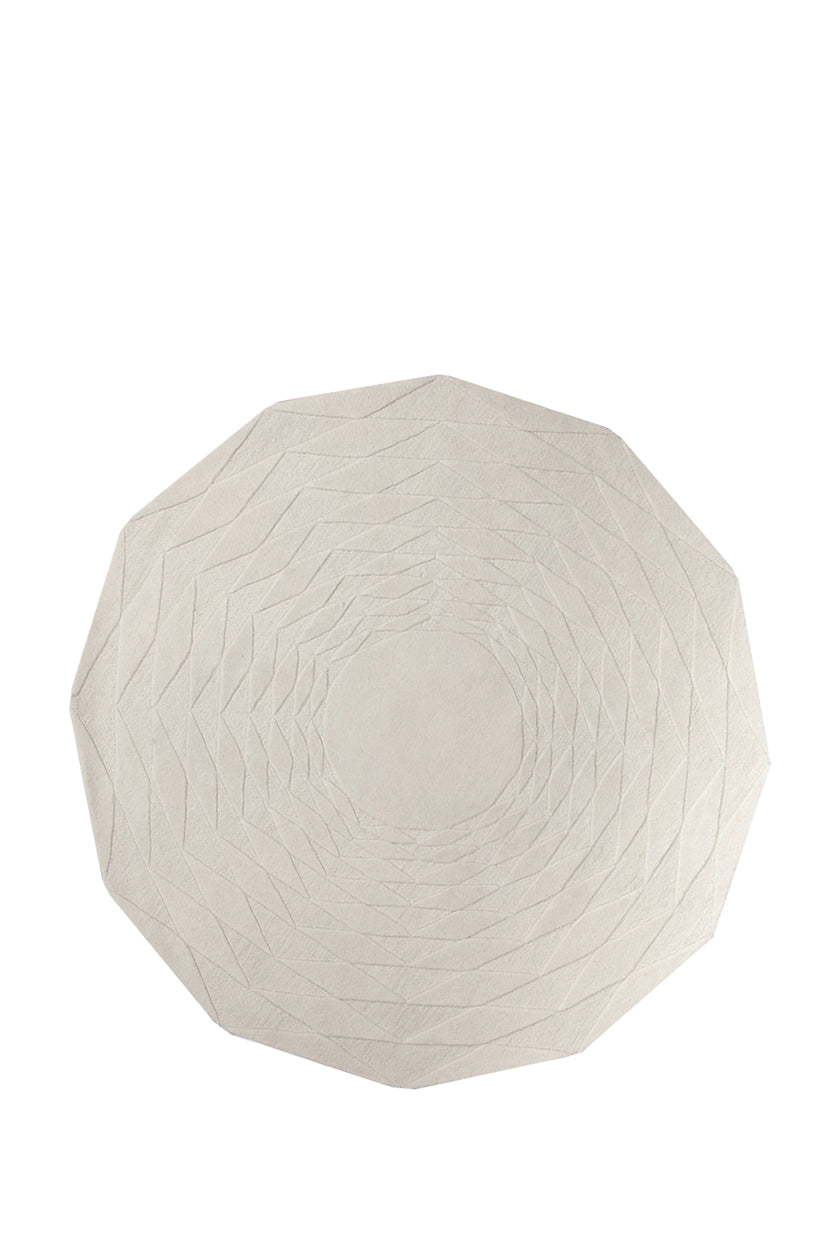 Hand Carved Polygon Rug by Scottish textile designer Niki Jones
