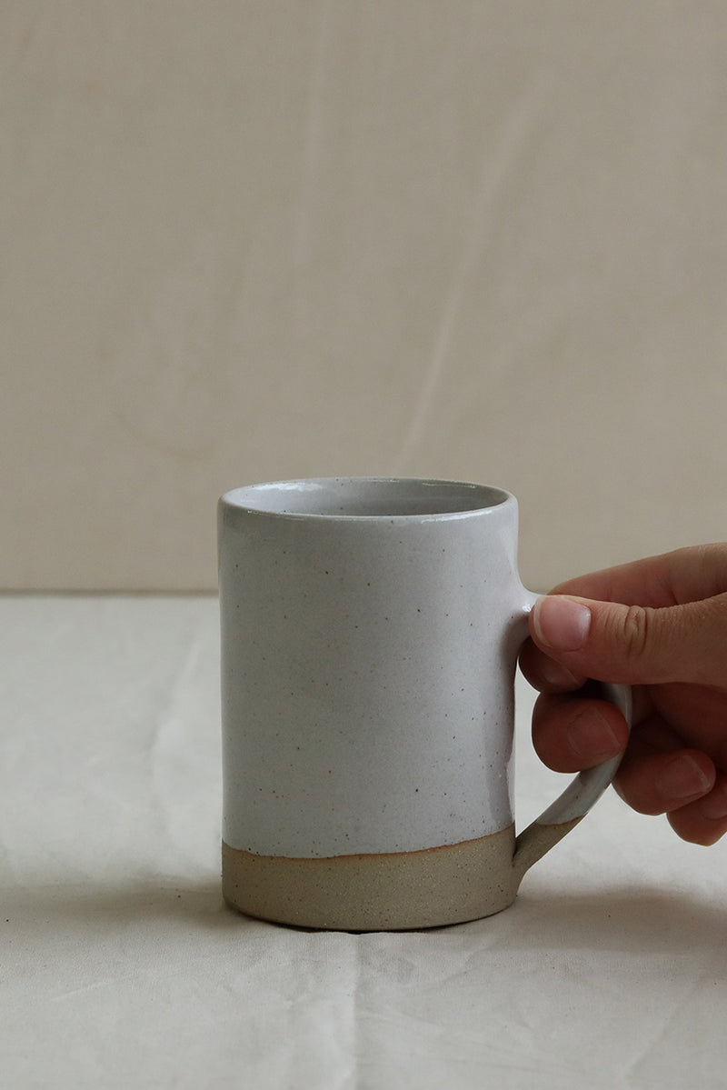 Pottery West Tall Mug - Tin White