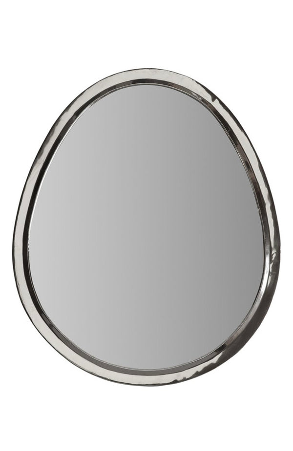 Egg Shaped Mirror Silver