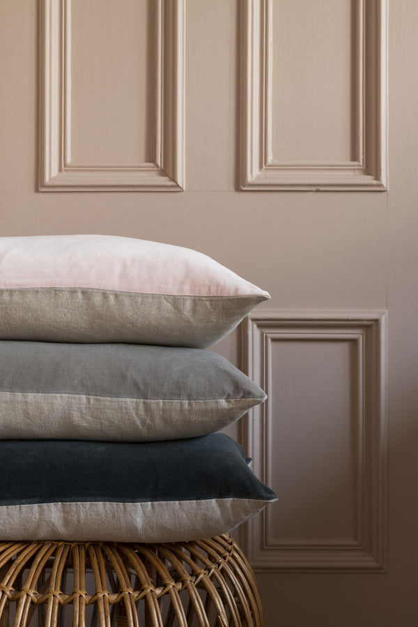 Velvet Linen Rectangular Cushion Cover
